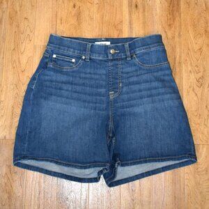 SPANX Vintage Indigo Denim Shorts Sz LG 21376R